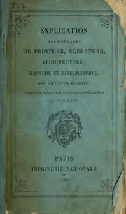 Thumbnail for File:Explication des ouvrages de peinture et dessins, sculpture, architecture et gravure, des artistes vivans (IA explicationdesou1877soci).pdf