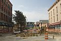 The failed 9th Street Plaza project of the 1970s is undergoing reconstruction.