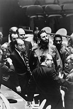 Fidel Castro at the 1960 United Nations General Assembly in New York City Fidel Castro - UN General Assembly 1960.jpg