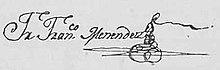 Firma de Francisco Menéndez.