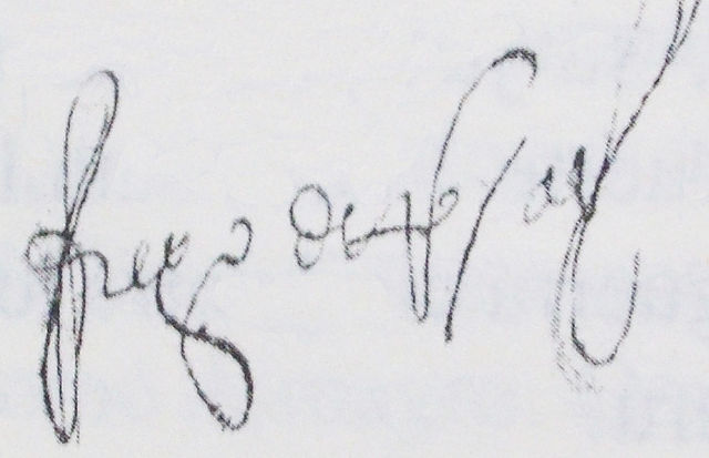 signature de Diego de Rojas