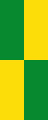 Flag quarterly green yellow 2x5.svg