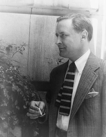 A middle-aged Fitzgerald with a cigarette in 1937, three years before his death