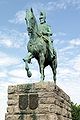 Statue of Friedrich III of Germany on horseback; left riverside