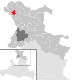 Poloha obce Göming v okrese Salzburg-okolie (klikacia mapa)