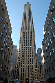 30 Rockefeller Plaza, NBC's headquarters since 1933 GE Building (30 Rock) (425400793).jpg