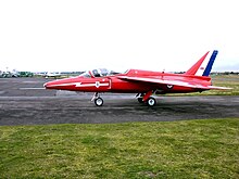 A former Red Arrows aircraft, XR537 GNAT-XR537.jpg