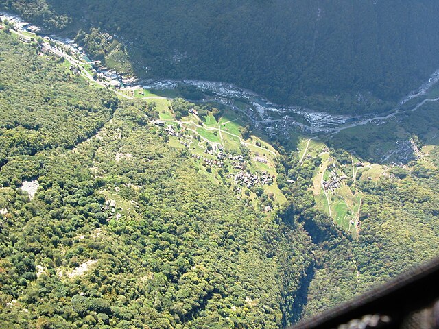Aerial view of Lavertezzo