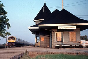 Gananoque stasiun kereta api 1982.jpg