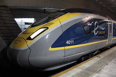 La rame Eurostar e320 4011/4012, en gare de Lille-Europe (2015).