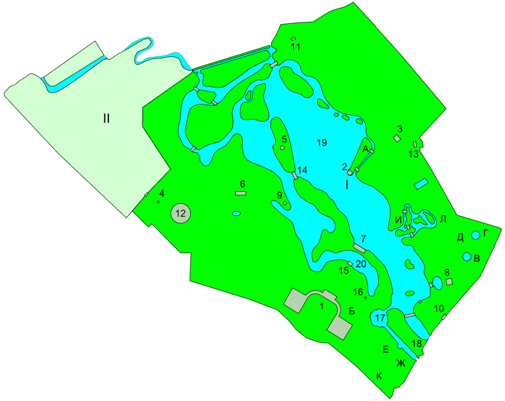 Гатчинский парк план схема