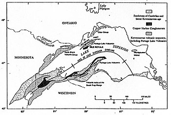 Fault Lines In Michigan Map Keweenaw Fault   Wikipedia