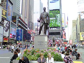 George M Cohan statue and Duffy Square.jpg