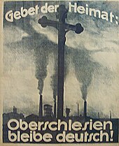 German propaganda poster, Weimar Republic, 1921 German propaganda poster, Upper Silesia Plebiscite 1.jpg