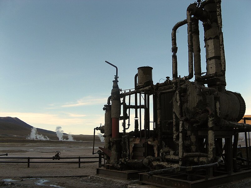 File:Geyser of El-Tatio, technical use of the hot water.jpg