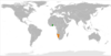 Location map for Ghana and Namibia.