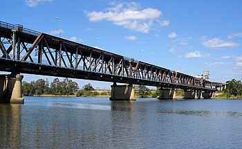 View of Grafton Bridge from the north bank of ...