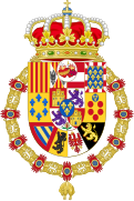 Greater Royal Coat of Arms used by the supporters of the Claimants to the Spanish Throne (Spanish Version shield).svg