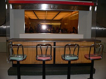 A section of lunch counter from the Greensboro...