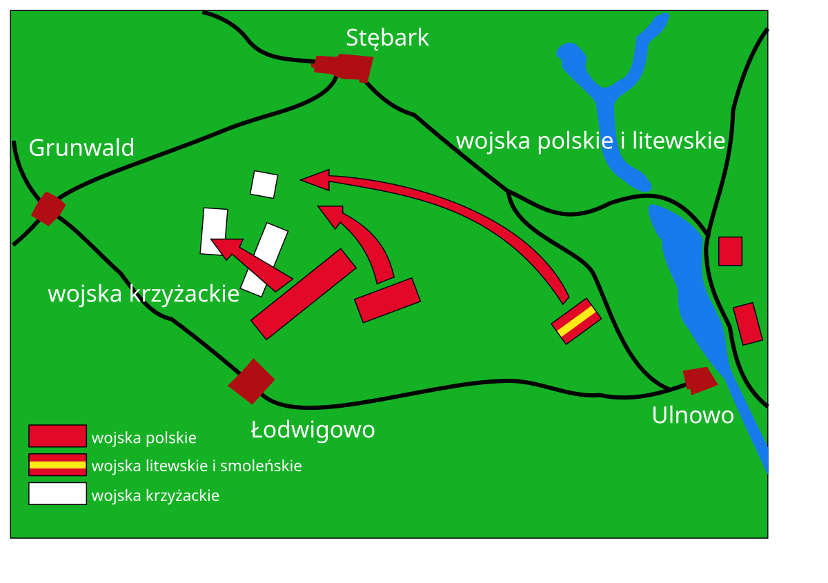 Место Грюнвальдской битвы на карте. Сражение под Грюнвальдом карта. Начало Грюнвальдской битвы. Грюнвальдская битва карта.