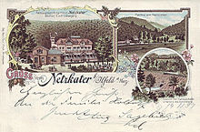 Netzkater auf einer 1897 gelaufenen Postkarte