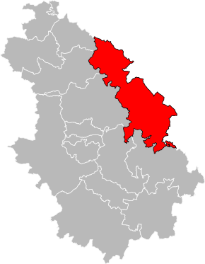Kanton na mapě departementu Haute-Marne