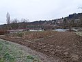 Čeština: Hlásná Třebaň a Zadní Třebaň, okres Beroun. Lávka přes Berounku. English: Hlásná Třebaň and Zadní Třebaň, Beroun District, Central Bohemian Region, Czech Republic. A footbridge over the Berounka river. Camera location 49° 55′ 12.9″ N, 14° 12′ 02.6″ E    View all coordinates using: OpenStreetMap