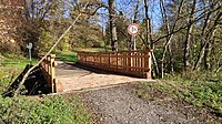 Holzbrücke über den Buchenbach bei Steinächle Richtung Weiler zum Stein