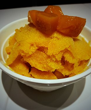 Ice made from mango