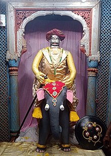 Idol av Shivaji II i Kolhapur
