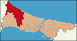 Distretto di Çatalca – Mappa