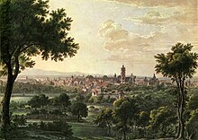 Darmstadt im Jahr 1816, ein Aquarell von Johann Heinrich Schilbach