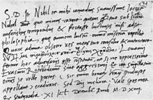 Handschriftenprobe vom 21. November 1514. Berlin, Staatsbibliothek, Ms. lat. fol. 239