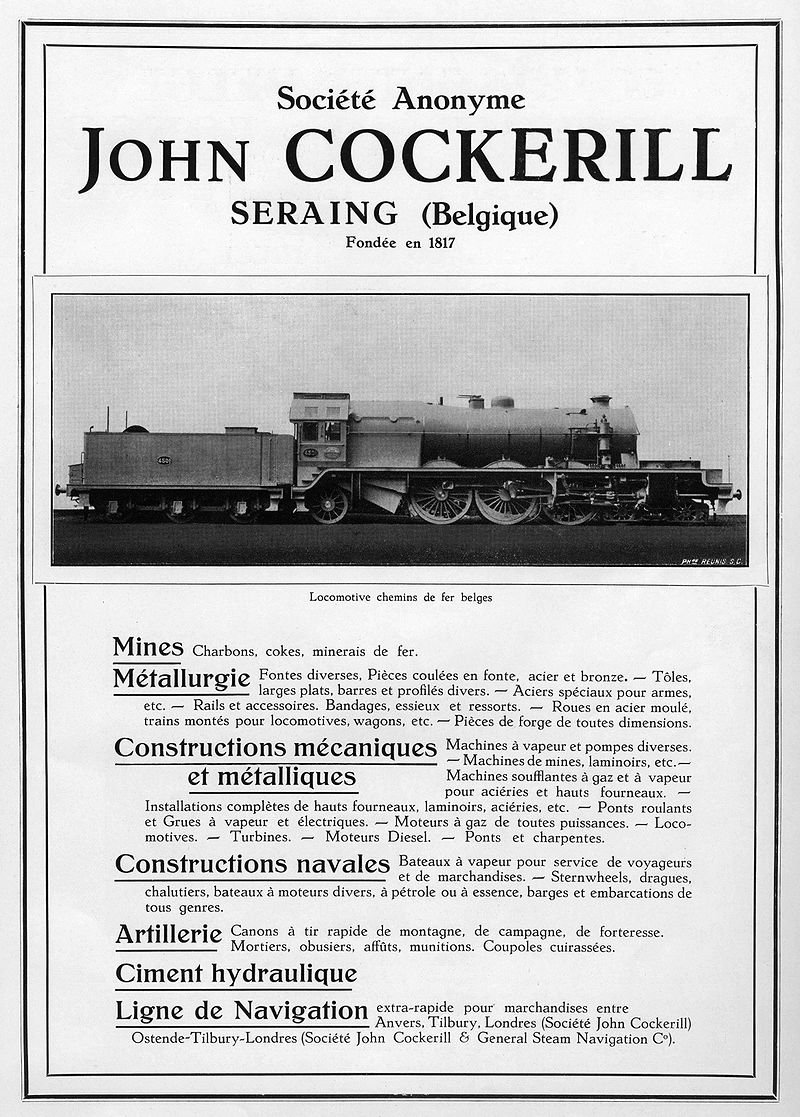 Cockerill-Sambre S.A. , die einst größte Eisengießerei und Maschinenfabrik Europas 800px-John_Cockerill_Co