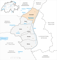 Sennwald - mapa
