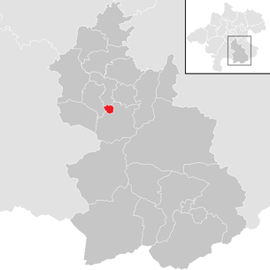 Platsen för Kirchdorf an der Krems kommun i distriktet Kirchdorf (klickbar karta)