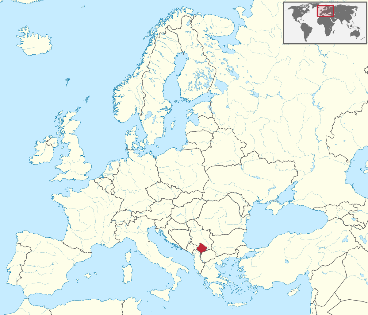 kosovo karte europa File Kosovo In Europe De Facto Svg Wikimedia Commons kosovo karte europa