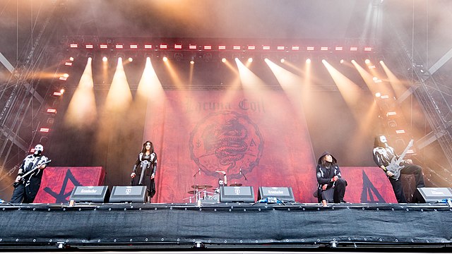 Lacuna Coil performing in August 2022