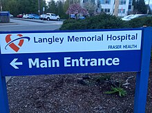 Langley rumah Sakit Memorial sign.jpg