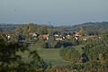 Čeština: Pohled na vesnici Vojkov od Laviček, Středočeský kraj English: View of the village of Vojkov from Lavičky, Central Bohemia, CZ