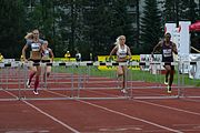 Top Meetings Austria 2016: Linzer Leichtathletik-Gala - Linz / Sportunion Landeszentrum, 11.06.2016 / 100 m Hürden Frauen Vorlauf / Dadic, Daxbacher, Repasi, Machado