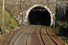 Entrée du tunnel des Sorderettes (PK 224.483, 1065m), en direction de Modane / Saint-Michel-de-Maurienne