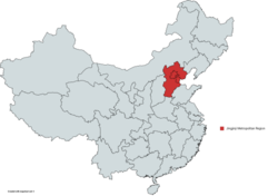 Localização de Jing-Jin-Ji na China