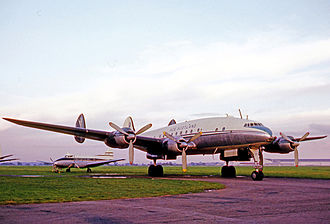 ACE Scotland's only aircraft Lockheed L-749A Constellation G-ASYF at Coventry Airport in 1966 Lockheed L-749A G-ASYF Ace Scot CVT 15.10.66 edited-3.jpg