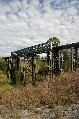 <span class="mw-page-title-main">Lockyer Creek Railway Bridge (Clarendon)</span> Historic site in Queensland, Australia