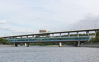 Luzhniki Metro Bridge through arch bridge