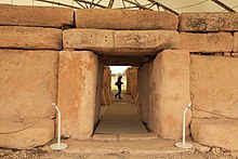 The Megalithic Temples of Malta such as Hagar Qim are built entirely of limestone. They are among the oldest freestanding structures in existence. Malta - Qrendi - Hagar Qim and Mnajdra Archaeological Park - Hagar Qim 08 ies.jpg