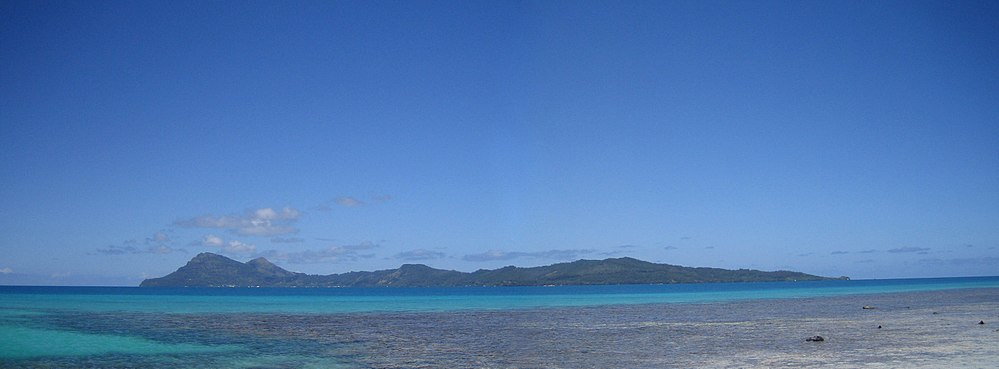 Mangareva Island, view from the Motu Totegegie