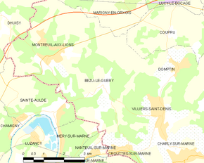 Poziția localității Bézu-le-Guéry