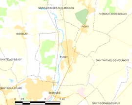 Mapa obce Fussy
